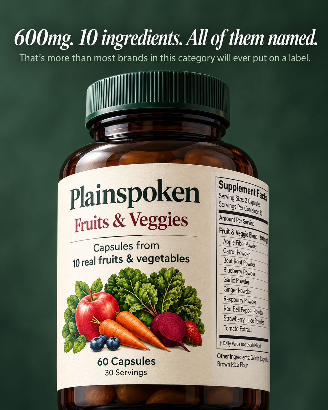 600mg. 10 ingredients. All of them named. That's more than most brands in this category will ever put on a label.